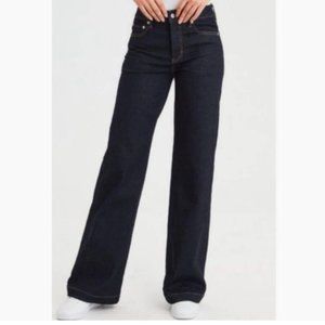 high waisted wide leg jeans